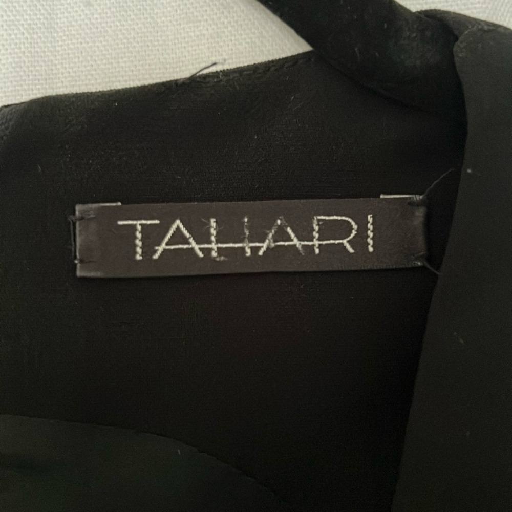 Tahari- formal tuxedo dress super sexy thigh hi slit - faux double breasted vest